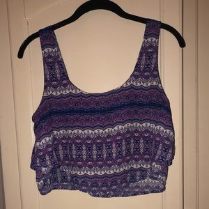 Purple pattern crop top